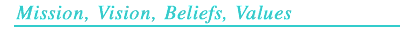 Mission, Vision, Beliefs, Values