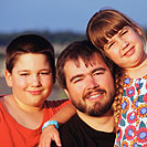 Man with kids